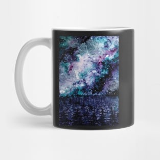 Watercolor Space And Forest Mug